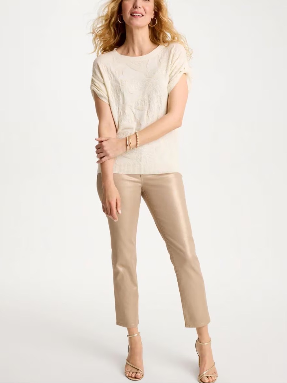 Chico’s Girlfriend Slim Coated Crop Jeans, Size 18R, NWT